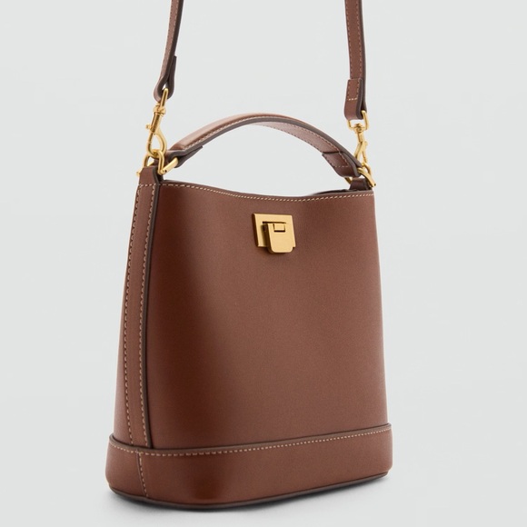 Mango mini shopper bag with metallic detail - Picture 1 of 5